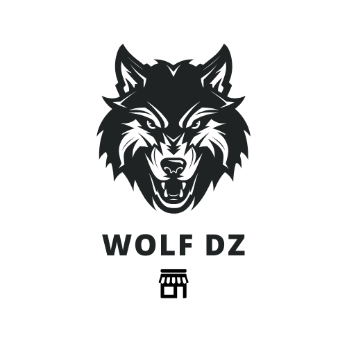 Black   white wolf team logo